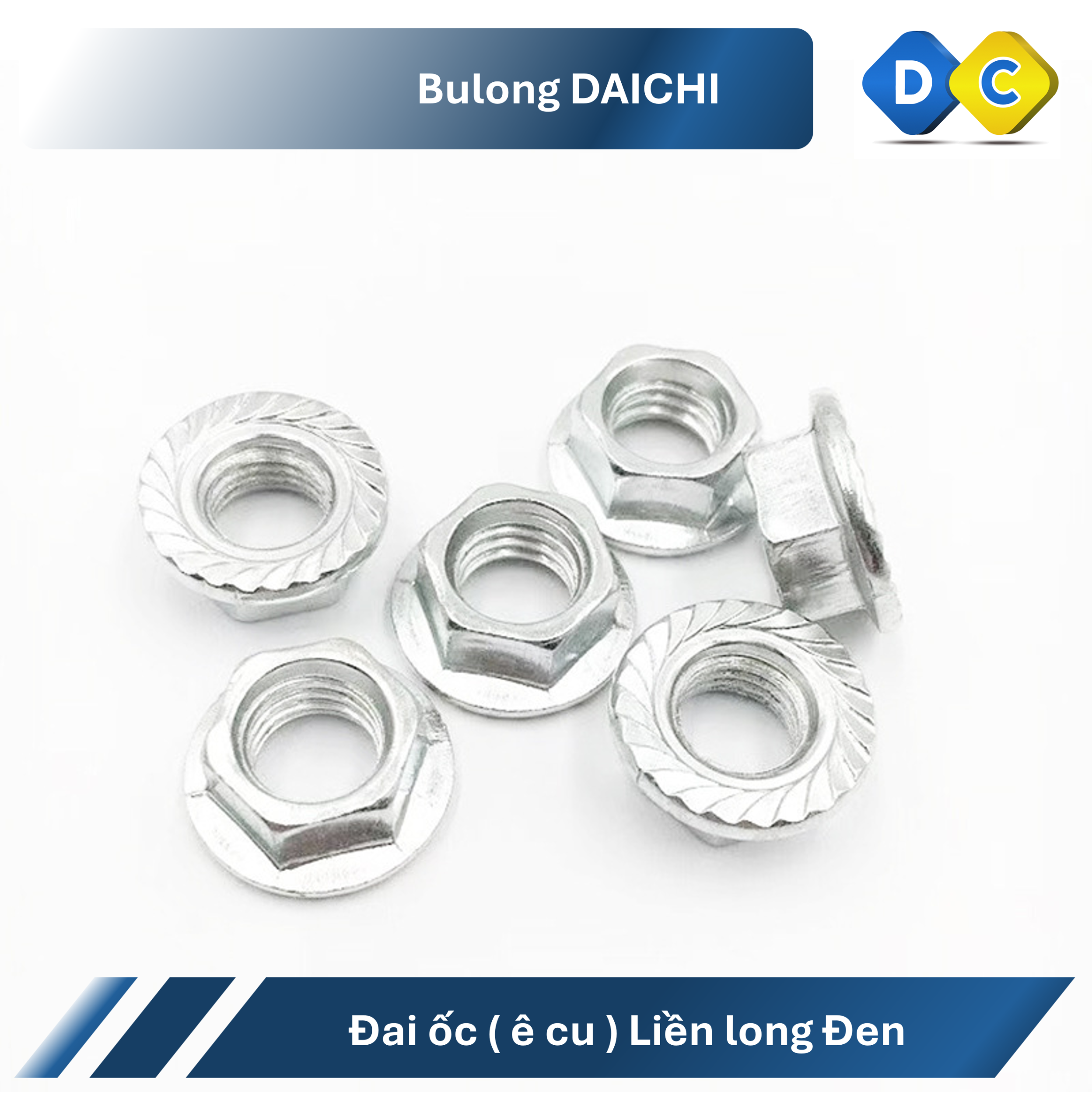 Ecu – đai ốc liền long đen DIN 6923