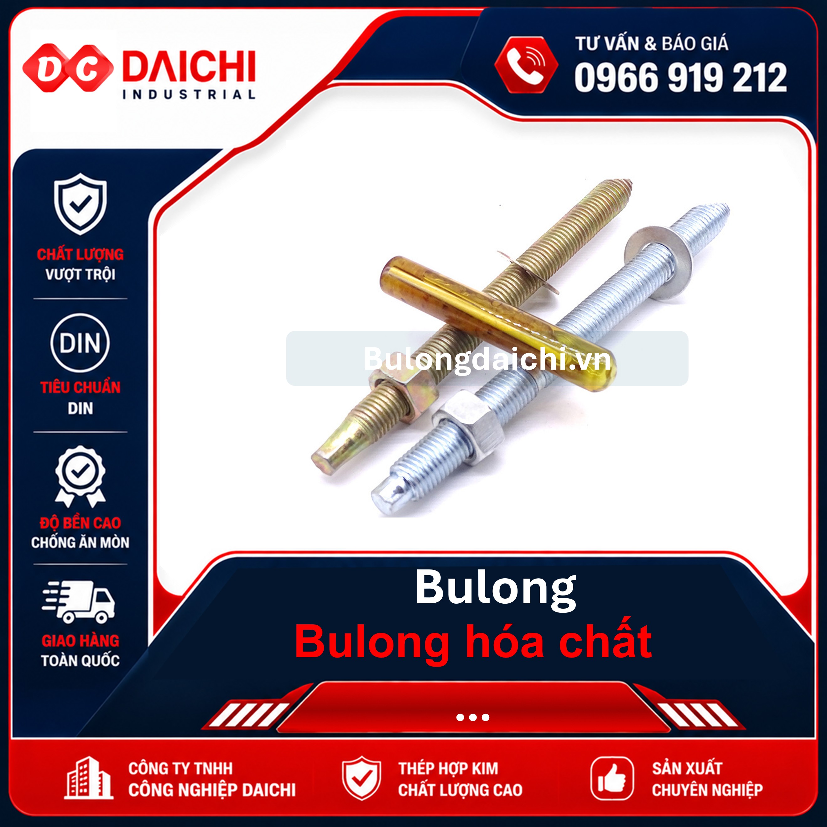Bulong hóa chất | Bulong cấy thép bê tông | DAICHI