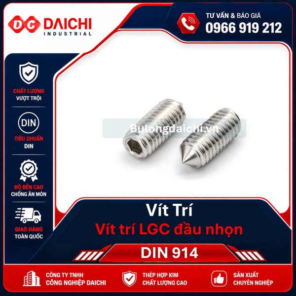 Bu Lông Inox Lục Giác Chìm Đầu Cầu DIN 7380