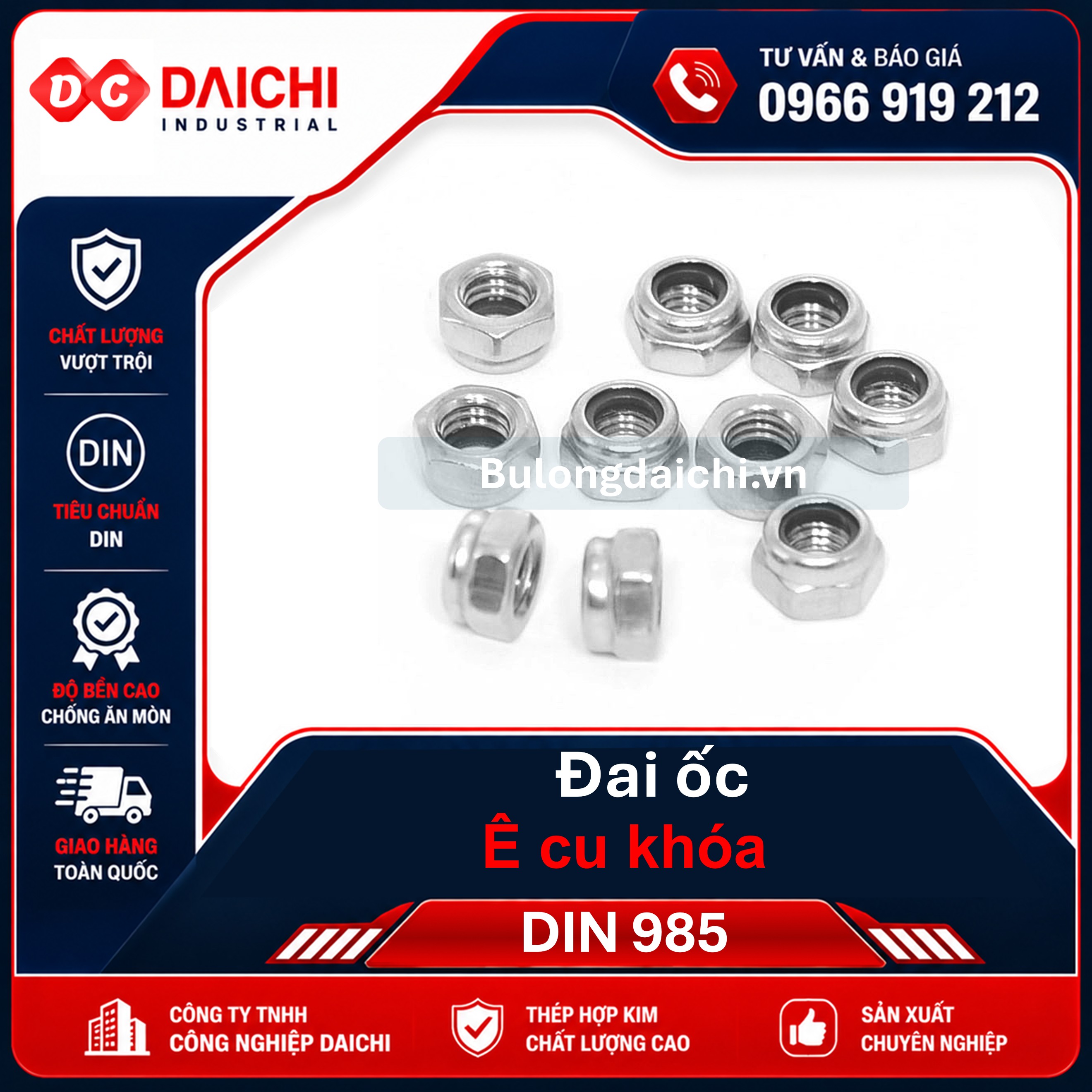 ĐAI ỐC LỤC GIÁC INOX DIN 934