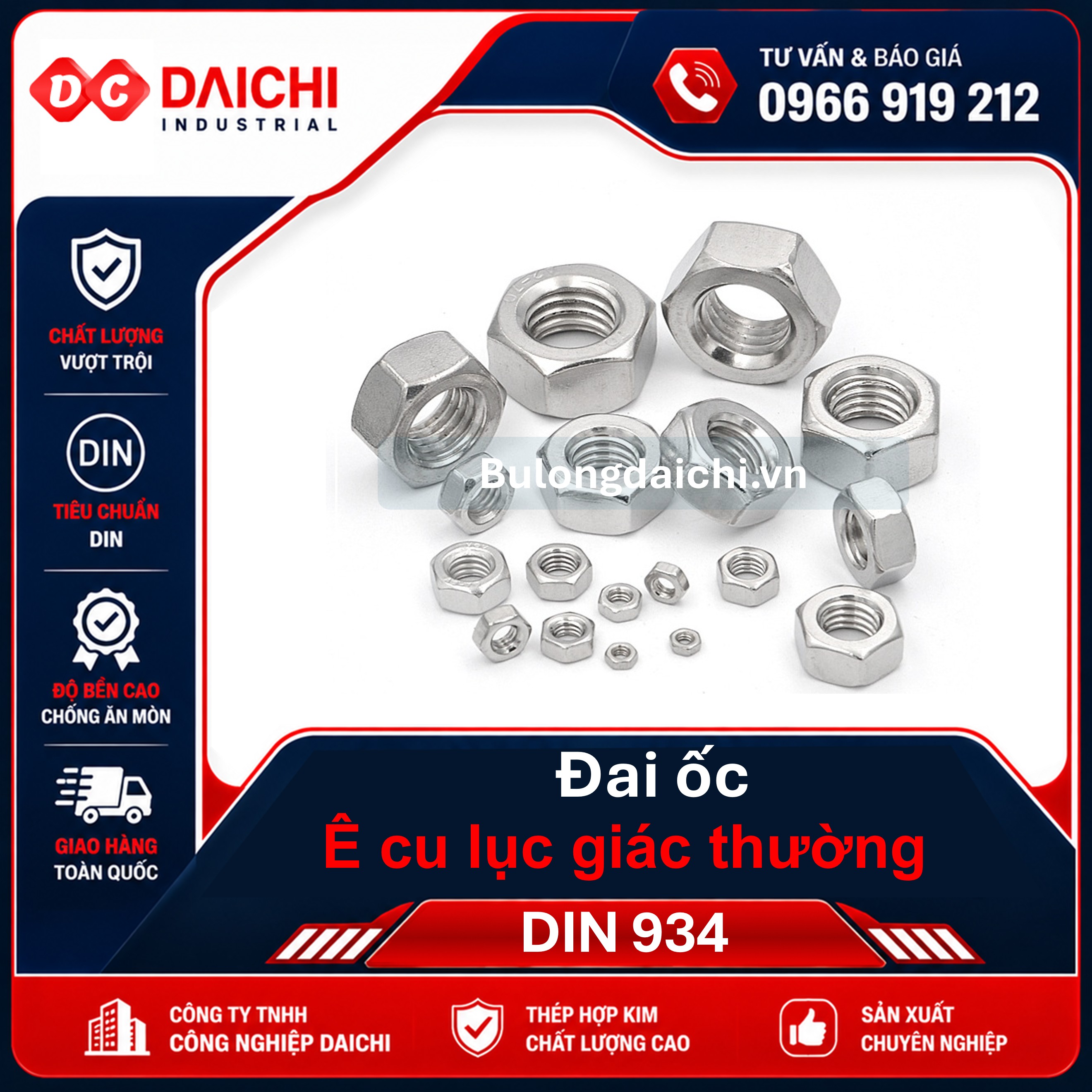 ĐAI ỐC KHÓA INOX DIN 985