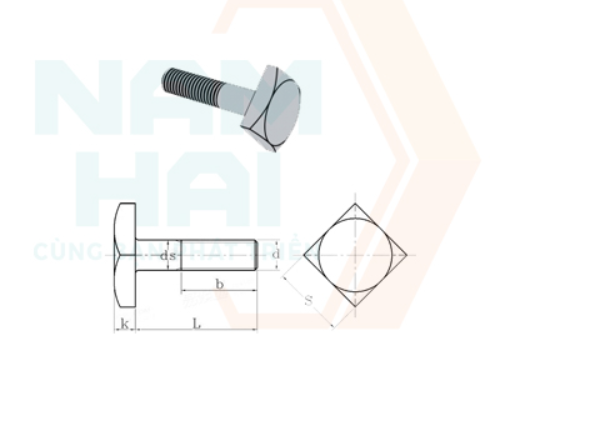 ANSI/ASME B 18.2.1 – 2010 – Bu lông đầu vuông