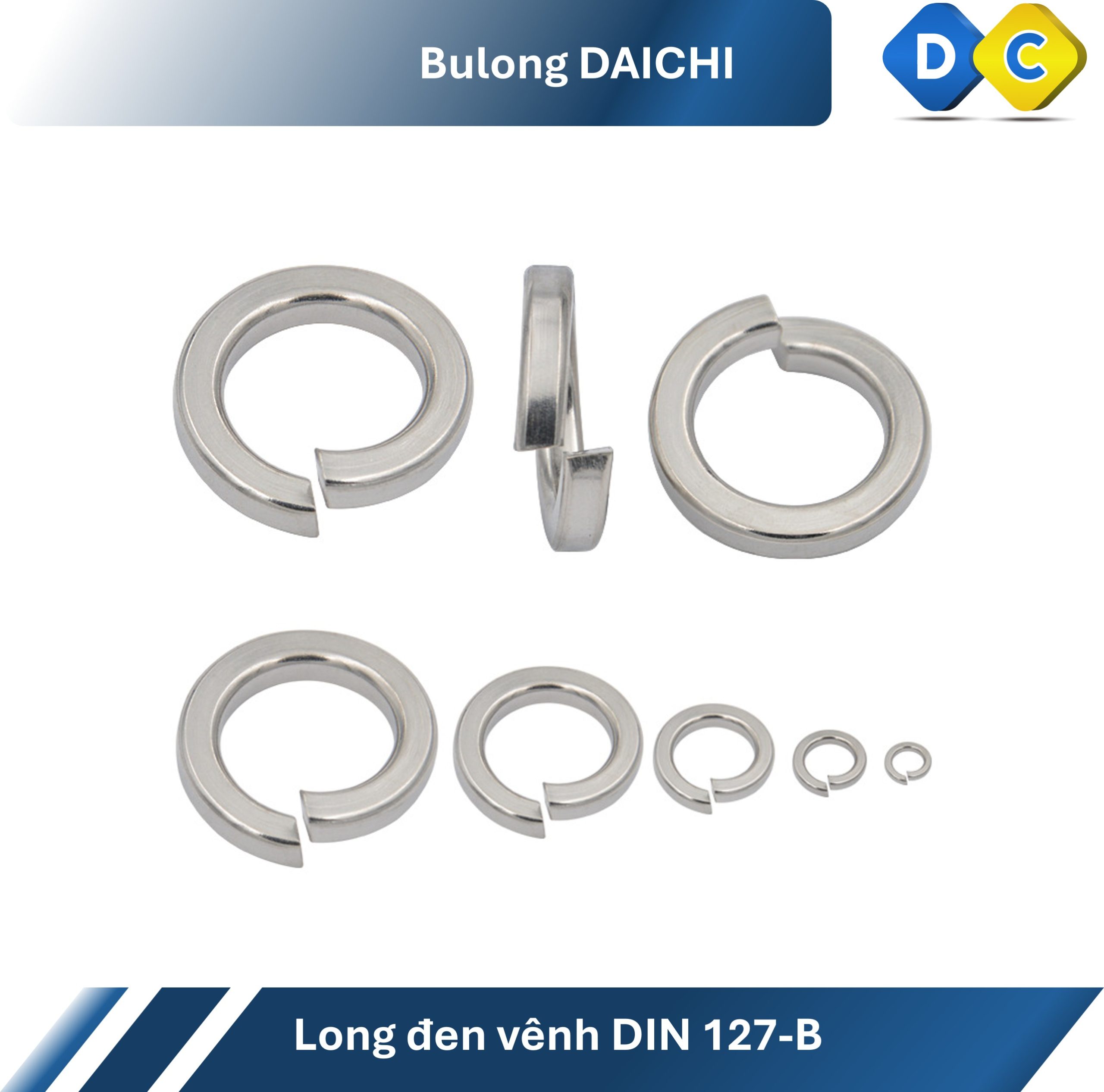 long đen vênh din 127-b inox 201