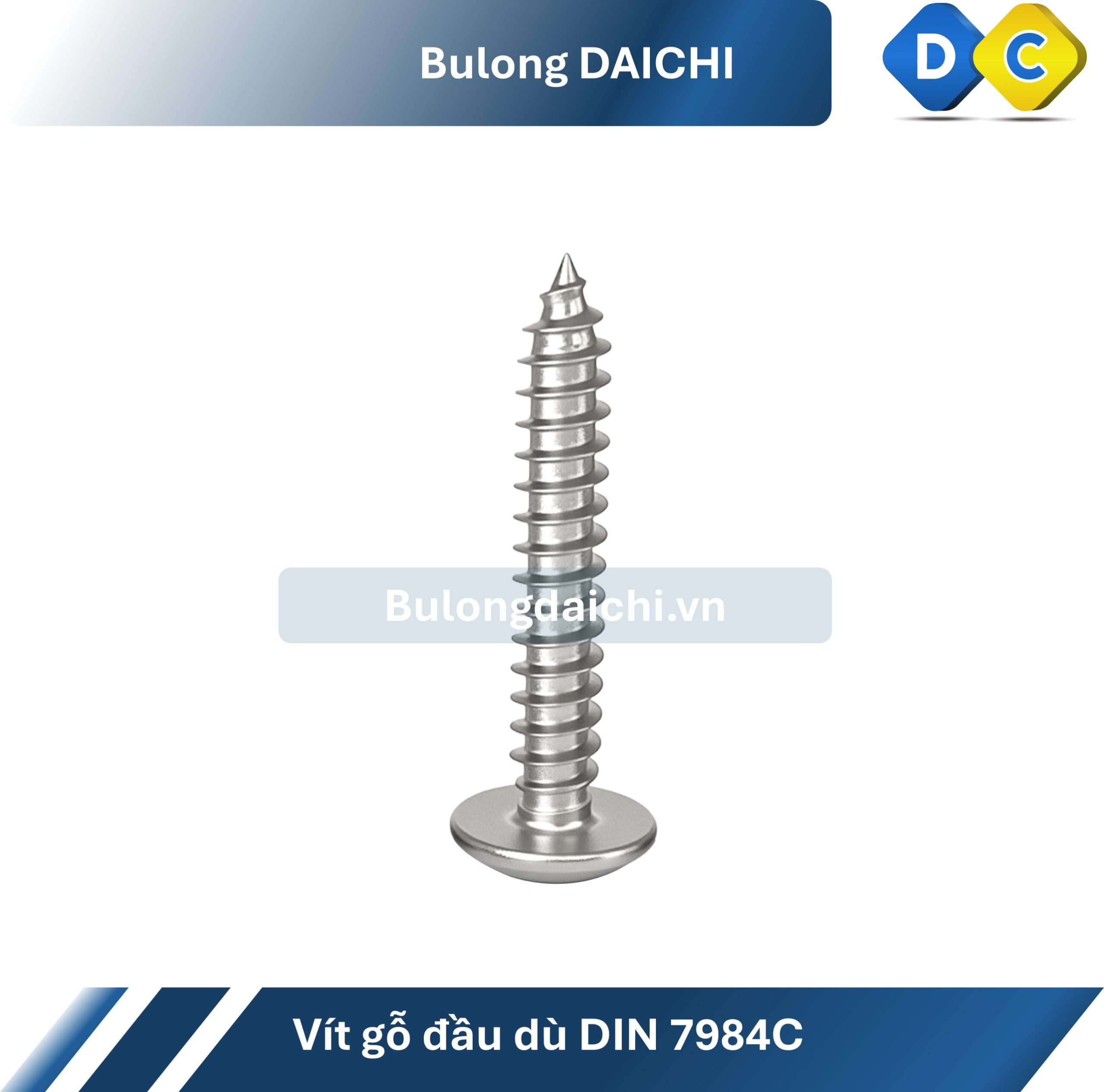 vít gỗ inox din 7984c