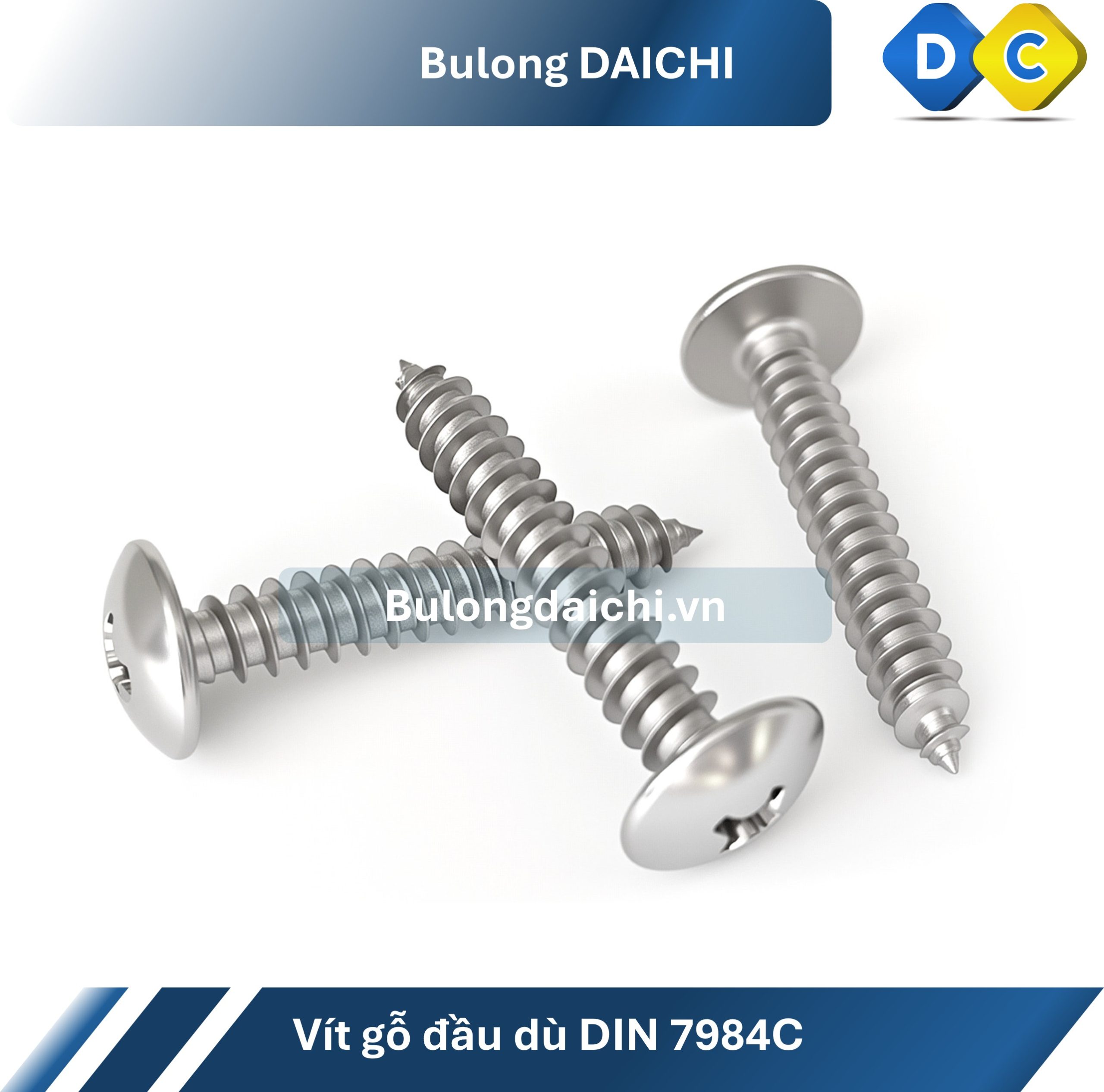 vít gỗ đầu dù inox cơ khí