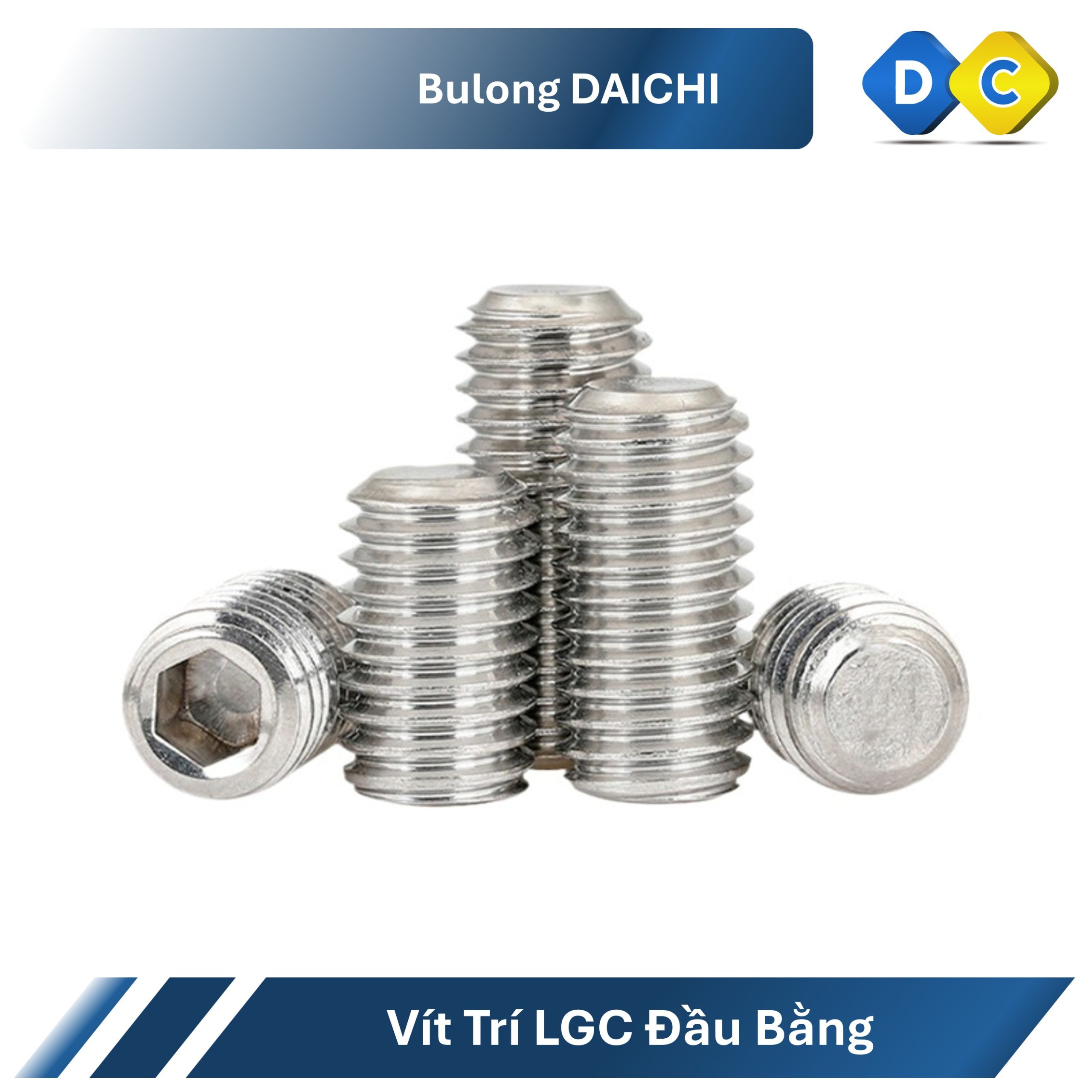 vít trí din 913 inox 201